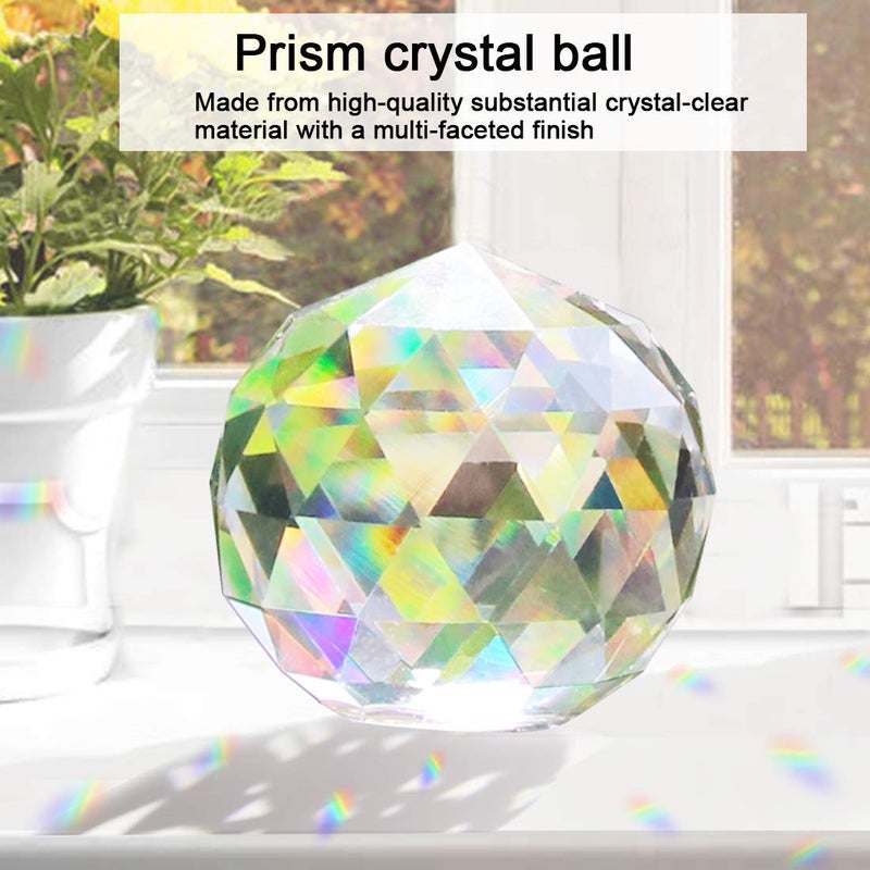 Tirifer Clear Crystal Ball Prism Window Rainbow Maker Window Prisms Suncatcher for Feng Shui  (100mm/3.94inch) - Image 2